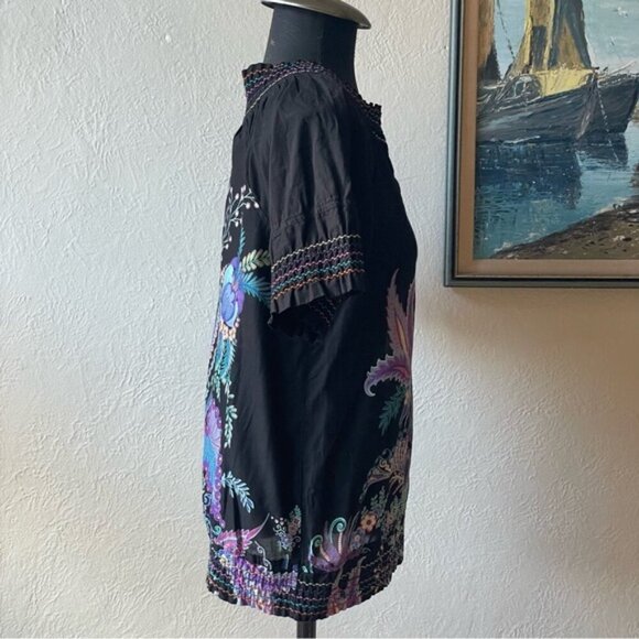 Vintage 1990s Desigual Boho short sleeved blouse size XS - Picture 5 of 10
